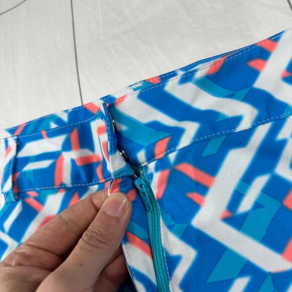 Slazenger Golf Skort Womens 12 Blue Geometric Colorful Performance Mini Casual - Picture 7 of 10